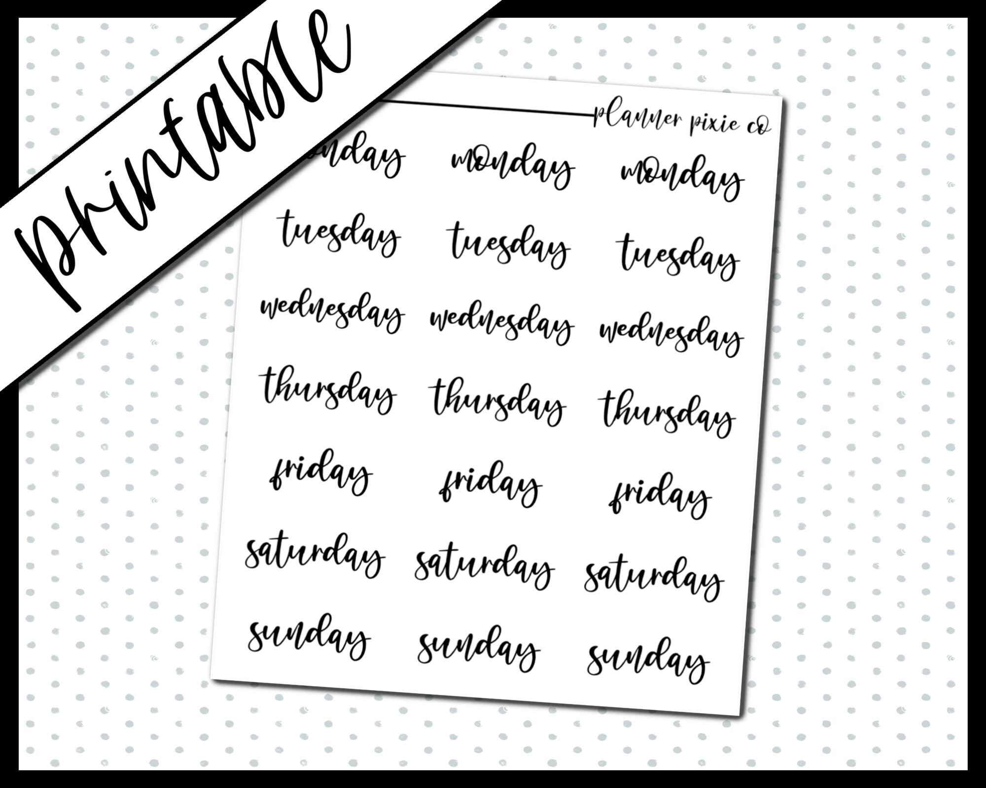 Foil Ready, Printable Stickers, Overlays, Digital Planner Stickers, S…