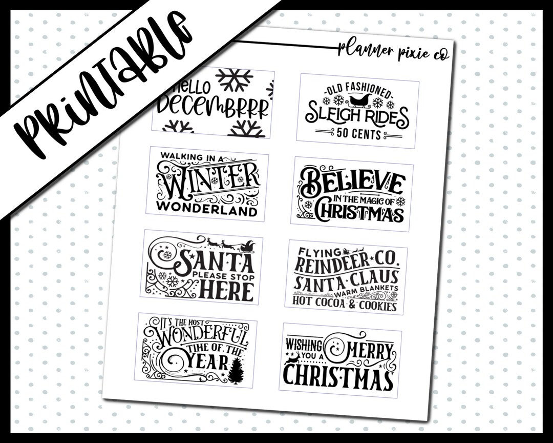 Foil Ready, Printable Stickers, SIDEBAR Overlays, Digital Planner ...