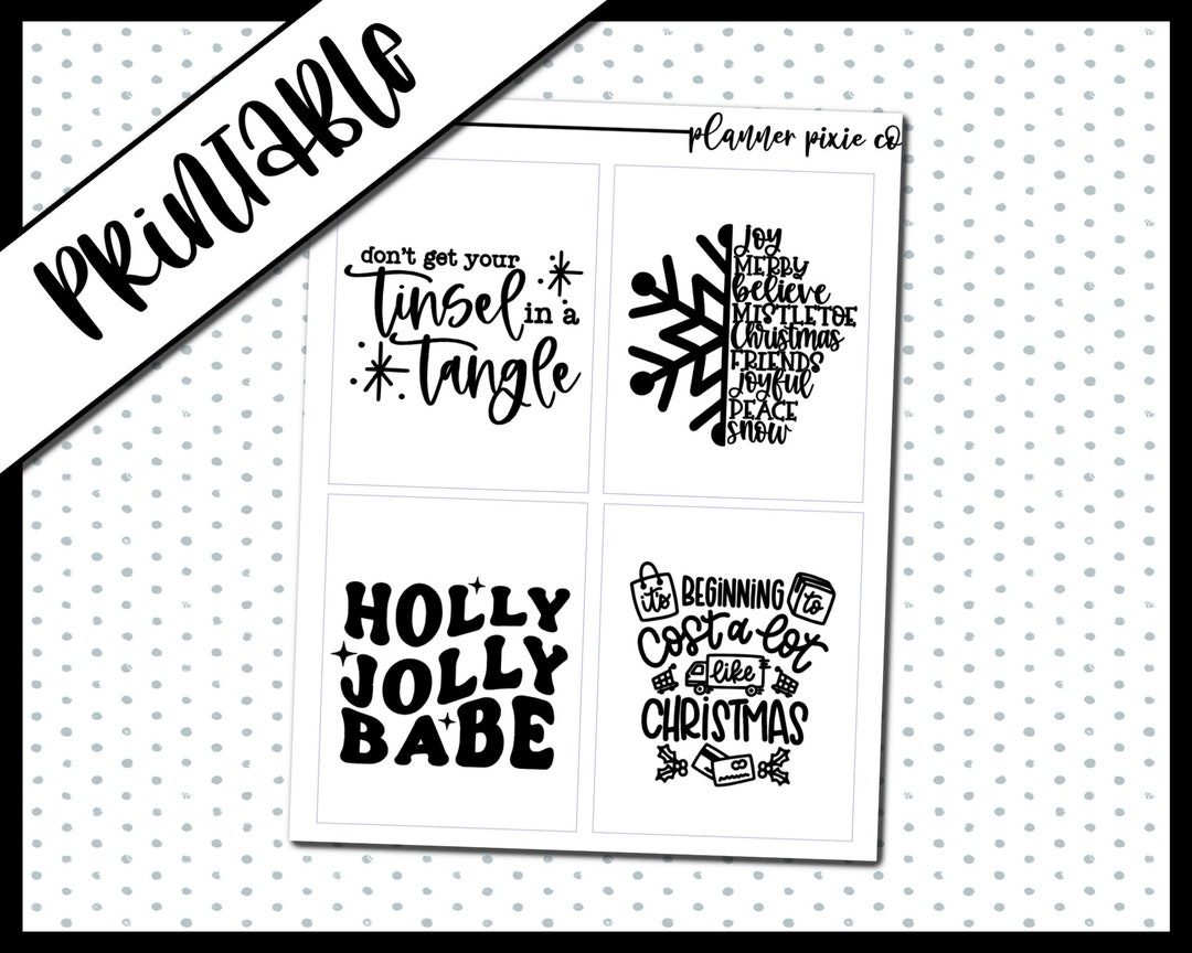 Foil Ready, Printable Stickers, Overlays, Digital Planner Stickers ...