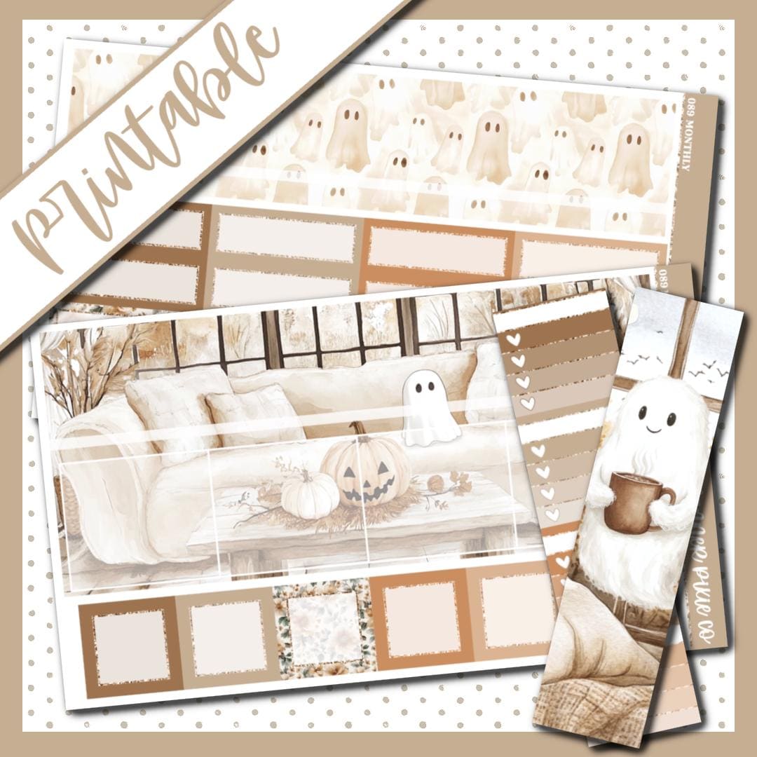Printable Kit, Printable , Cut Line Files, Instant Download, Monthly ...