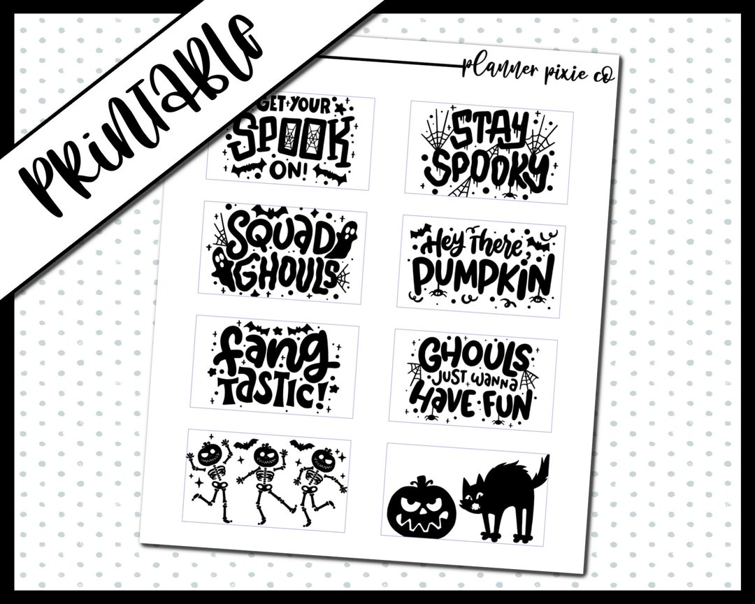 Foil Ready Printable Stickers SIDEBAR Overlays Digital Etsy