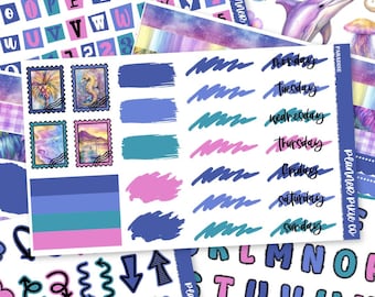 Kit para diario, kit para álbum de recortes, diario de recortes, "Paraíso"
