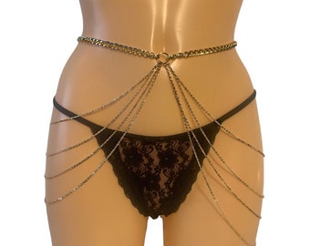 Women’s Gold Waist Chain. Belt. Belly Chain. Skirt. Body Jewellery. Gift. (74)