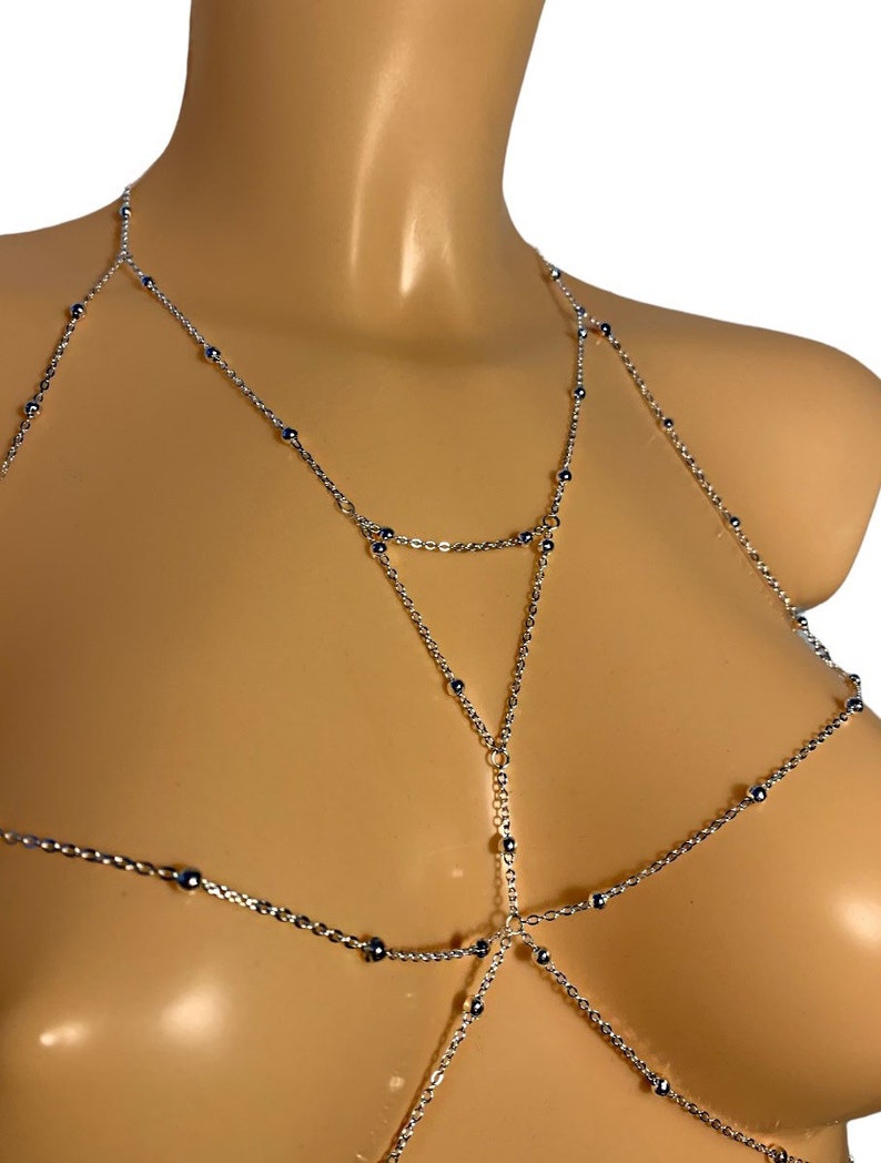 Gold / Silver Body Chain Bralette Body Chain Jewelry Body Etsy UK
