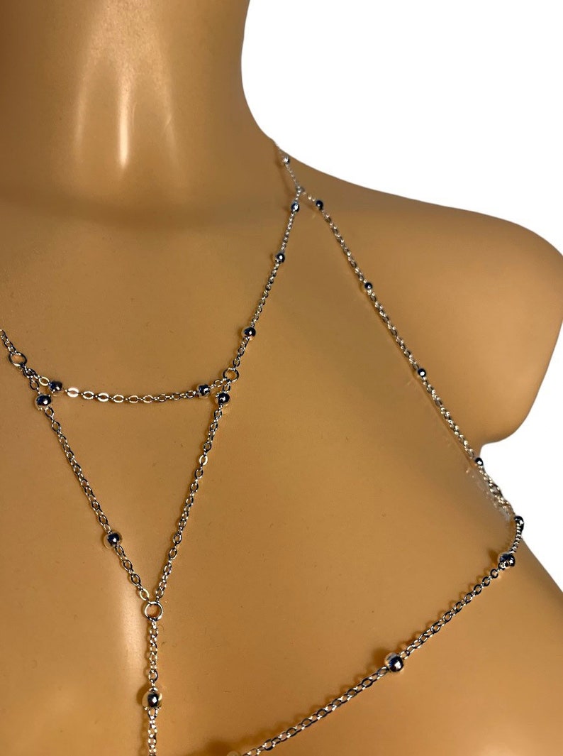 Gold / Silver Body Chain Bralette Body Chain Jewelry Body Etsy UK