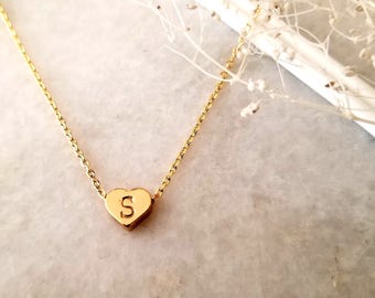 HEART Necklace, Rose gold, Gold, White Gold Necklace, Girlfriend Sister Daughter Friendship Valentine GIFT, Personalized Graduation gift