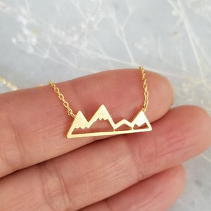 Mountain Necklace adventure mountain charm Boho Jewelry Gift Women Wanderlust Jewelry Travel Gift