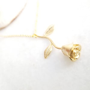 Rose Pendant Necklace, Flower Necklace,Delicate Rose Necklace,Mothers Day Necklace