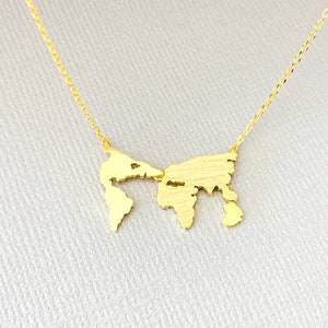 Weltkarte Halskette, Karte Halskette, Globe Halskette. Abschlussgeschenk für sie, Geschenk für ihn, Welt Halskette, Reisegeschenk, Bester Freund Geschenk