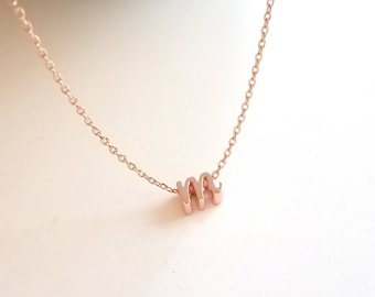 Personalized Initial Necklace, Lower case Cursive initial Necklace, VERY small dainty, custom Bridesmaid Gift, Personalized Graduation gift