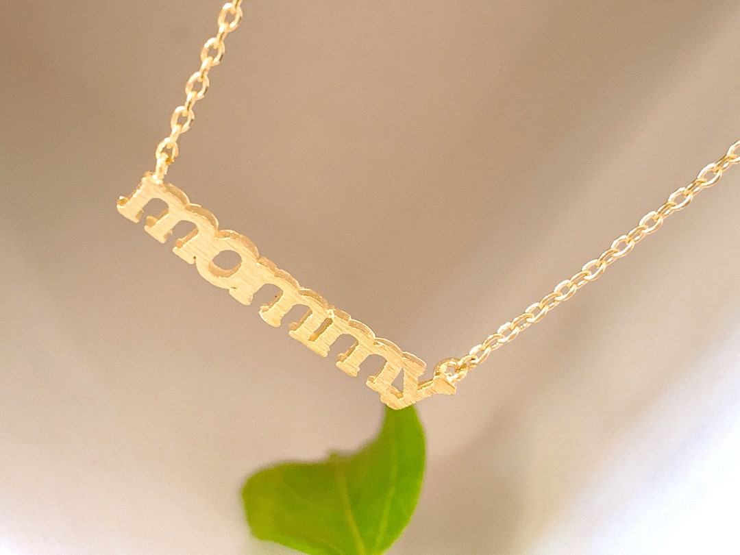 MOMMY Necklace, MOMMY Gold Necklace, Letter Necklace, Eternal Love ...