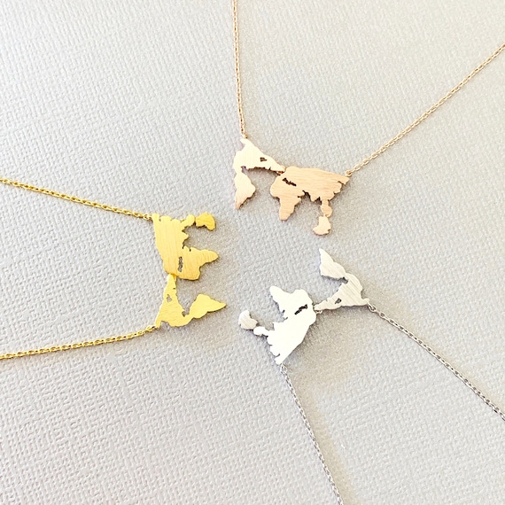 World necklace 2024 rose gold