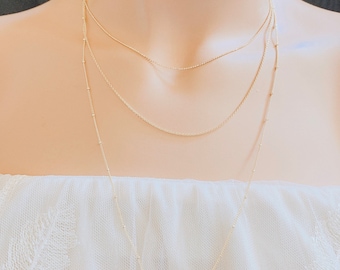 Chain Necklaces / Gold layering necklaces / Gold Layering Necklaces Set / Gold Chain Necklace / Layering set / 2 or 3 Chain Necklaces