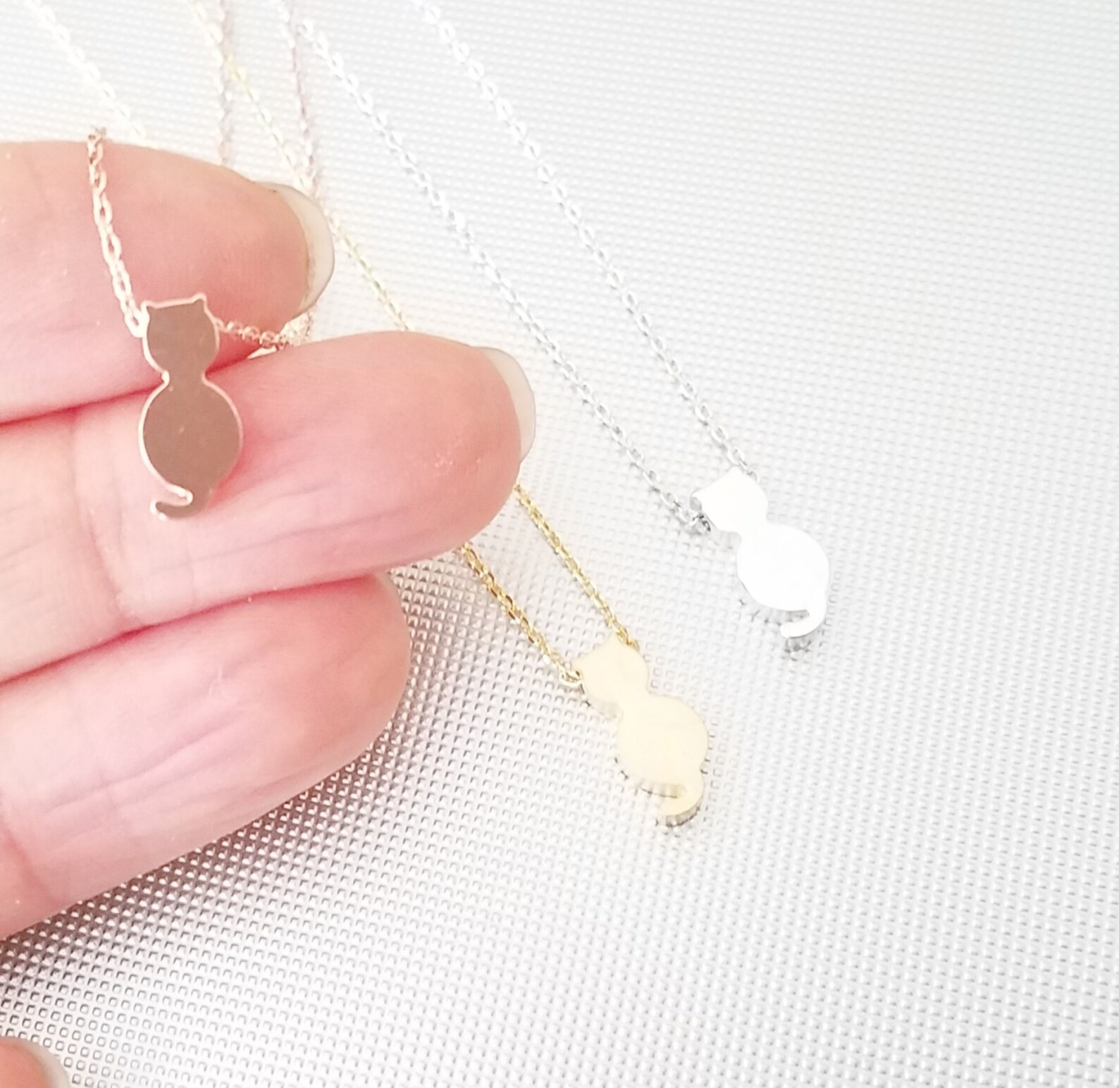 Cat Necklace Kitten Necklace Kitty Necklace Animal Etsy