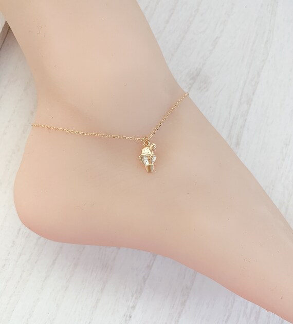 Cactus Anklet cactus Gold Silver Anklets Tree Anklet Bridesmaid Gift birthday Gift Gifts for Girls BFF Gift Etsy
