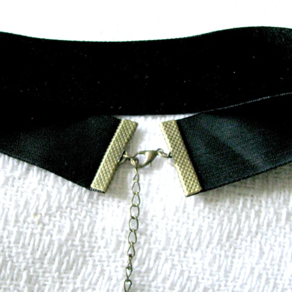 Adjustable Black Velvet choker, 90s jewellery, simple choker, Black Velvet Choker, Black Velvet Ribbon Choker,Twilight's Fancy Velvet choker