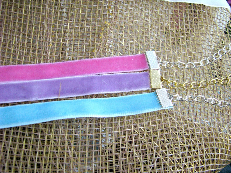 Pastel chokers collection,mother-daughter choker,velvet chokers collection, girls chokers. Sisters collection, image 6