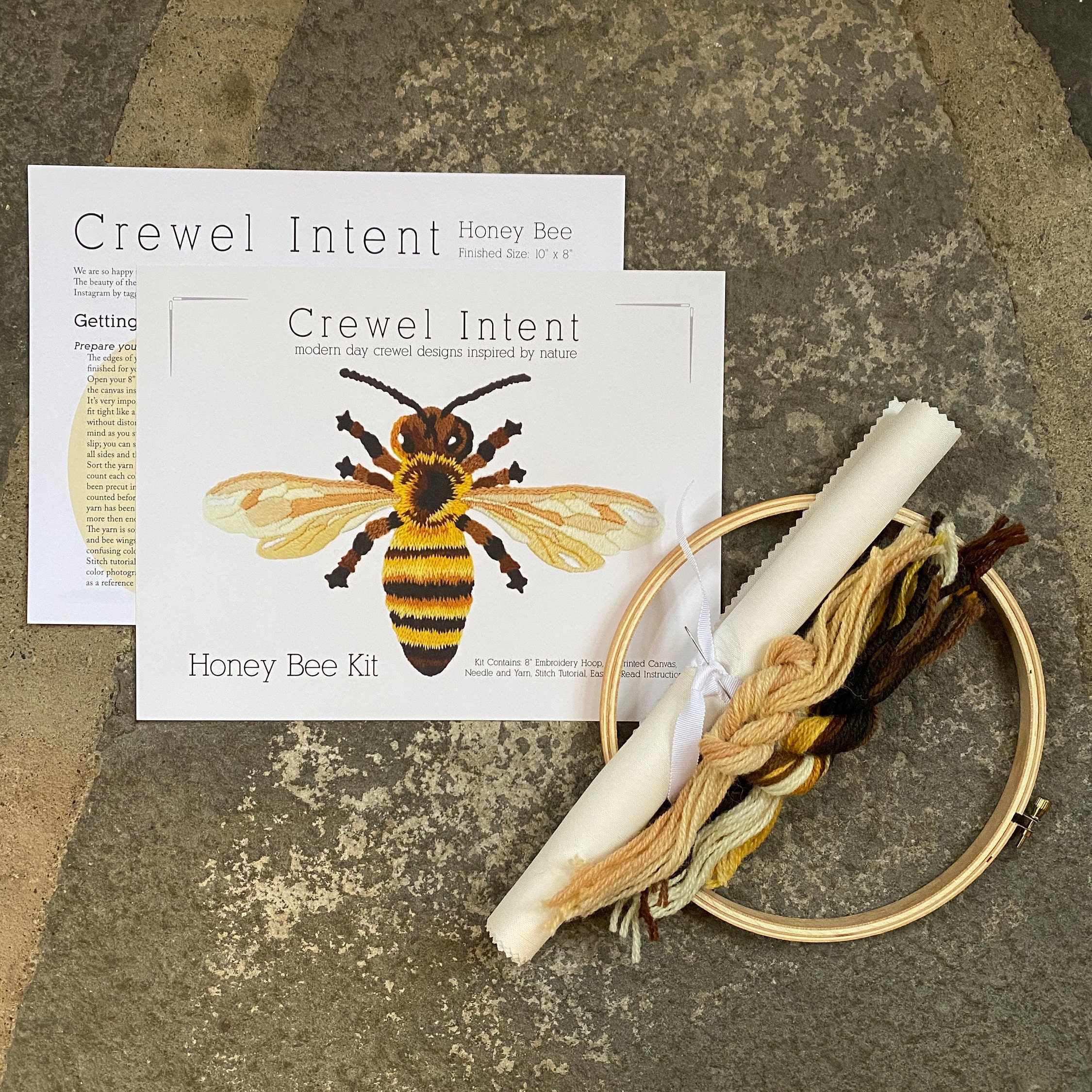 Honey Bee Embroidery Kit Etsy