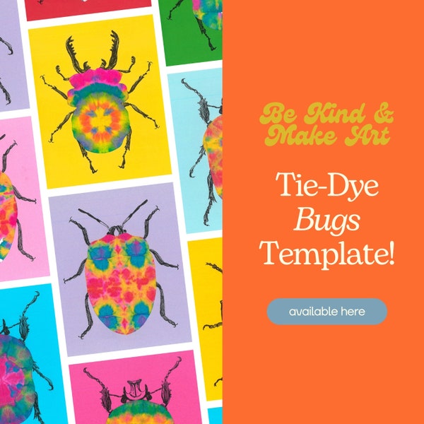 DIY Tie-Dye Bugs Art Project | Parent & Child Craft Activity | Printable PDF Guide