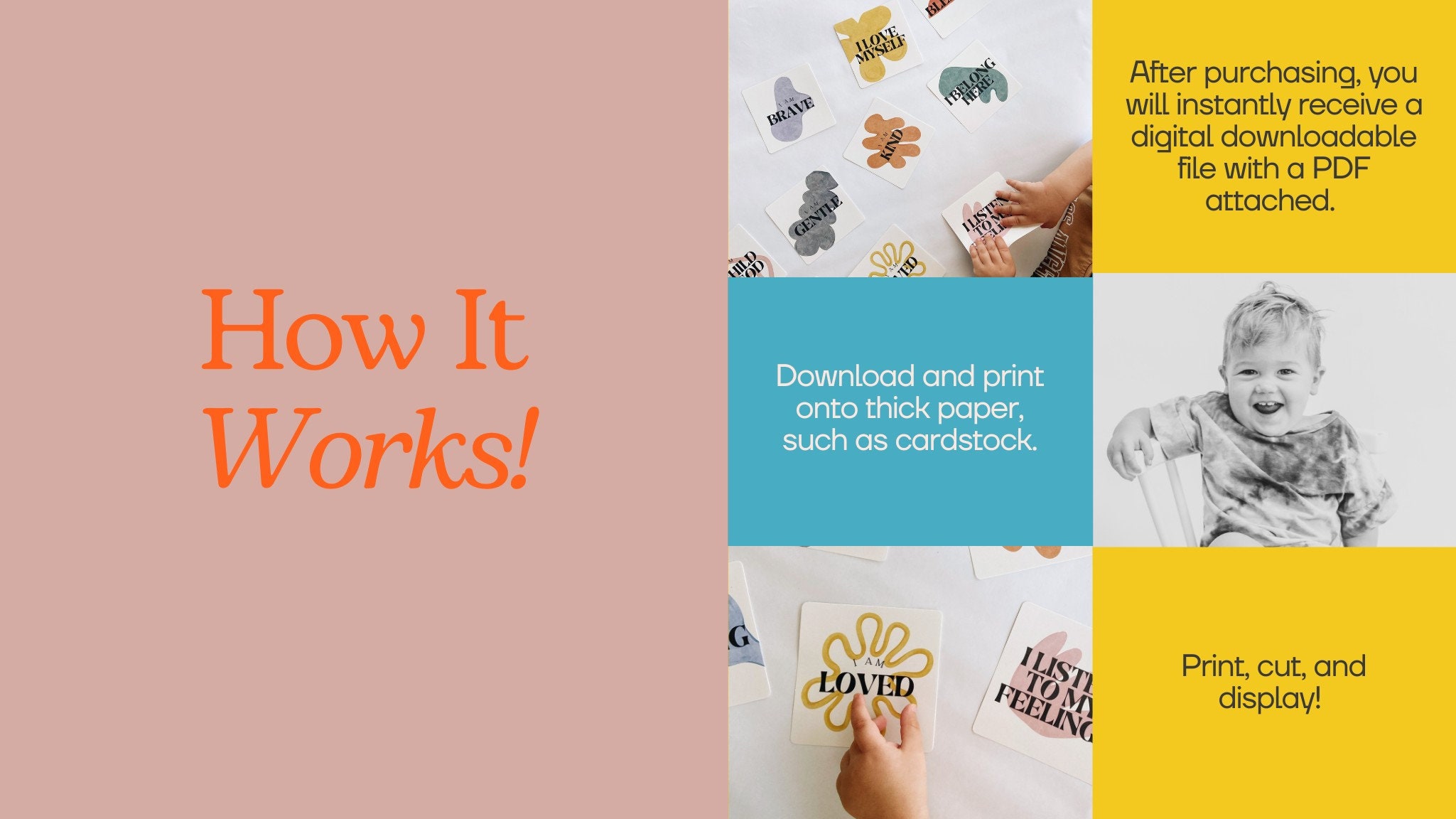 Positive Affirmation Cards for Kids - Printable Digital Download for ...