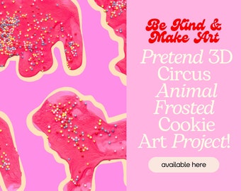 3D Circus Animal Cookie Art Templates | Nostalgic Frosted Animal Shapes | Printable DIY Project
