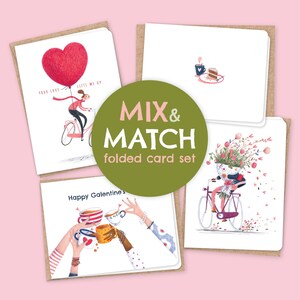 Set di biglietti pieghevoli Mix & Match da 3, 5 o 10 pezzi