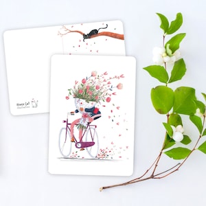 Karte 'Blume für Dich', Blumenkarte, Karte mit Blumenstrauß, Karte zum Fest, Geburtstagskarte, Dankeskarte
