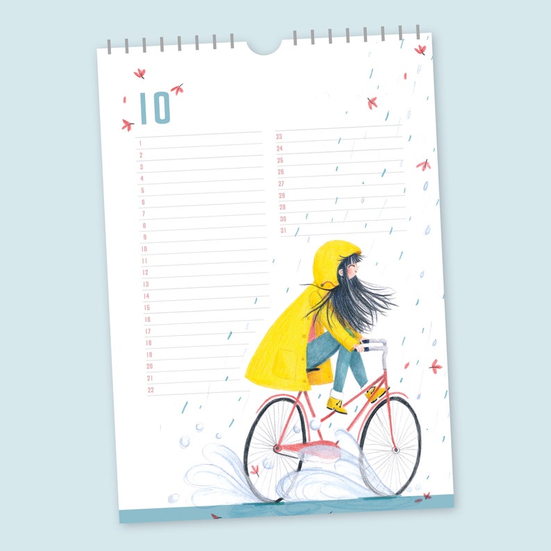 Perpetual calendar, Birthday calendar, Wall calendar, Funny calendar, Bikers calendar, Seasonal calendar, Illustrated calendar image 8