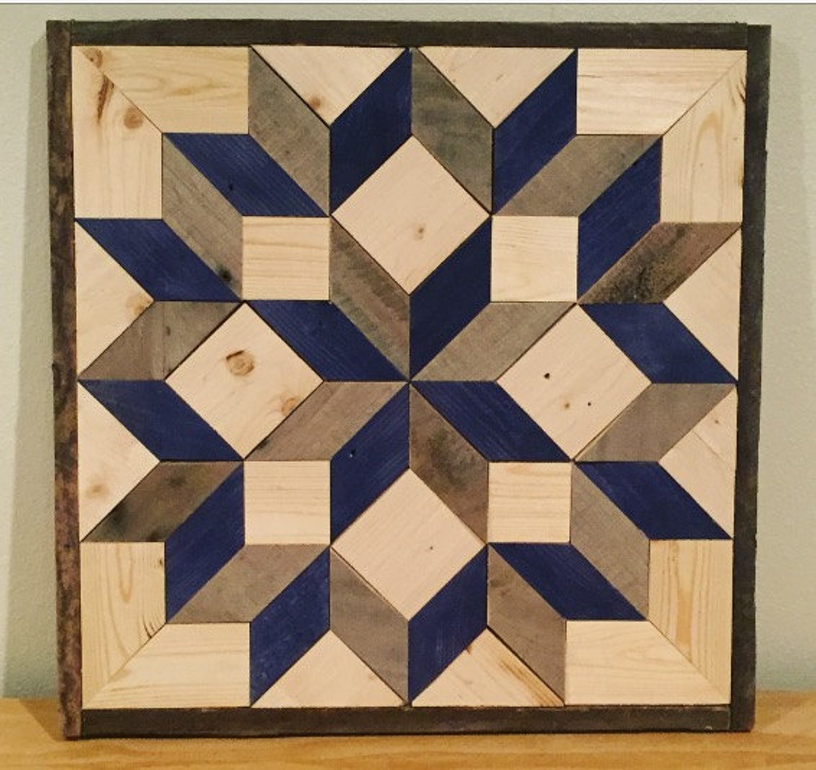 Rustic Reclaimed Wood Quilt Square Traditional Carpenters Etsy