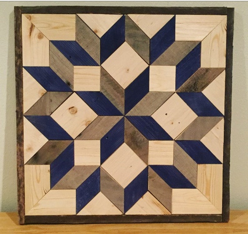 Rustic Reclaimed Wood Quilt Square Traditional Carpenters Etsy