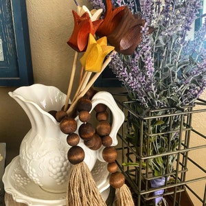 BUNDLE DEALS-Hardwood Tulips *Aromatic Cedar*Padauk*Maple*Yellow Heart*Walnut* Wooden Flowers/Hardwood Flowers image 2