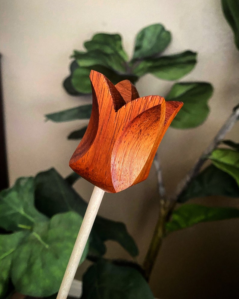 BUNDLE DEALS-Hardwood Tulips *Aromatic Cedar*Padauk*Maple*Yellow Heart*Walnut* Wooden Flowers/Hardwood Flowers image 6