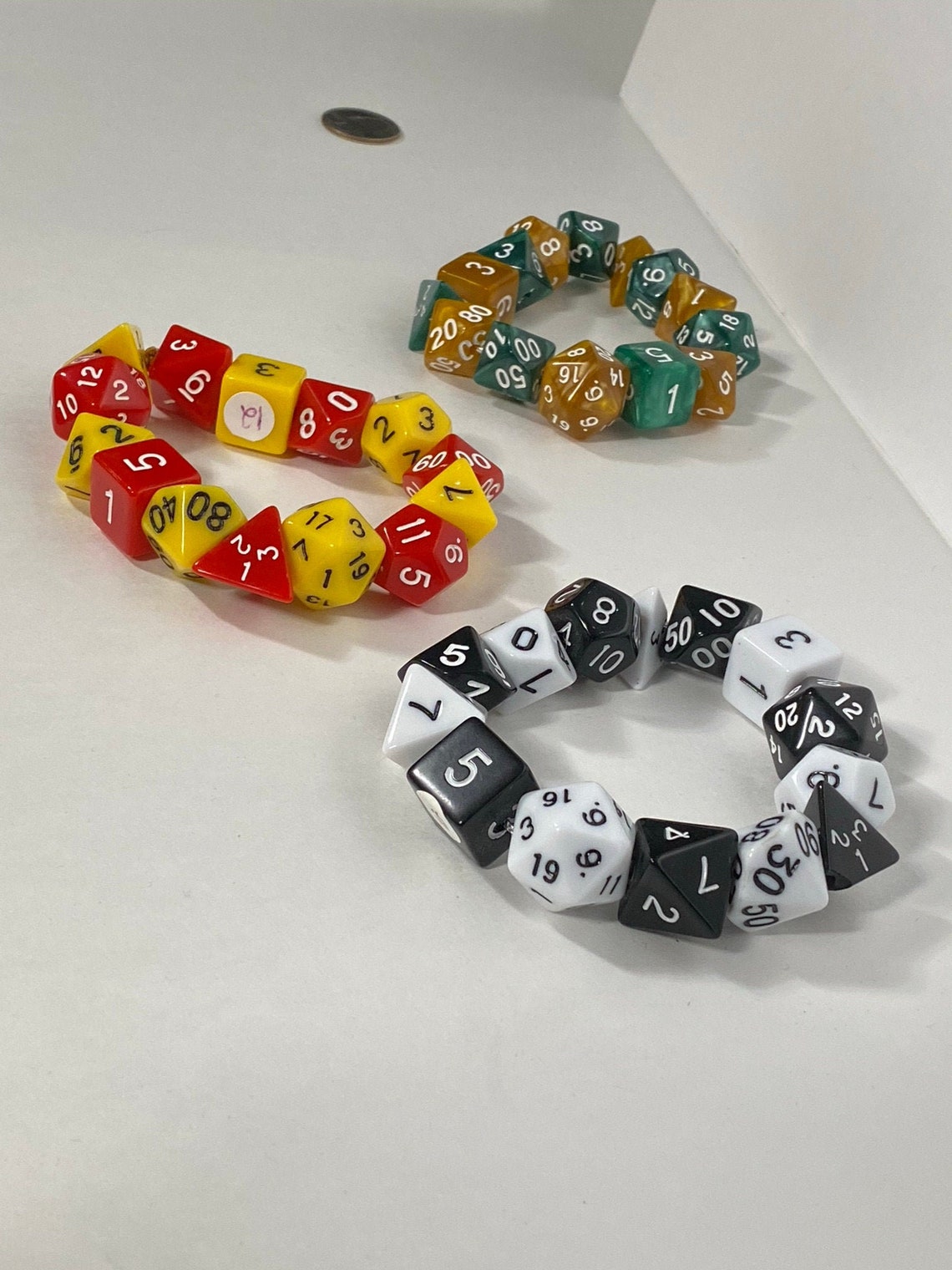D&D Dice Stretch Bracelets Role Play Dice. Table Top Gaming Etsy
