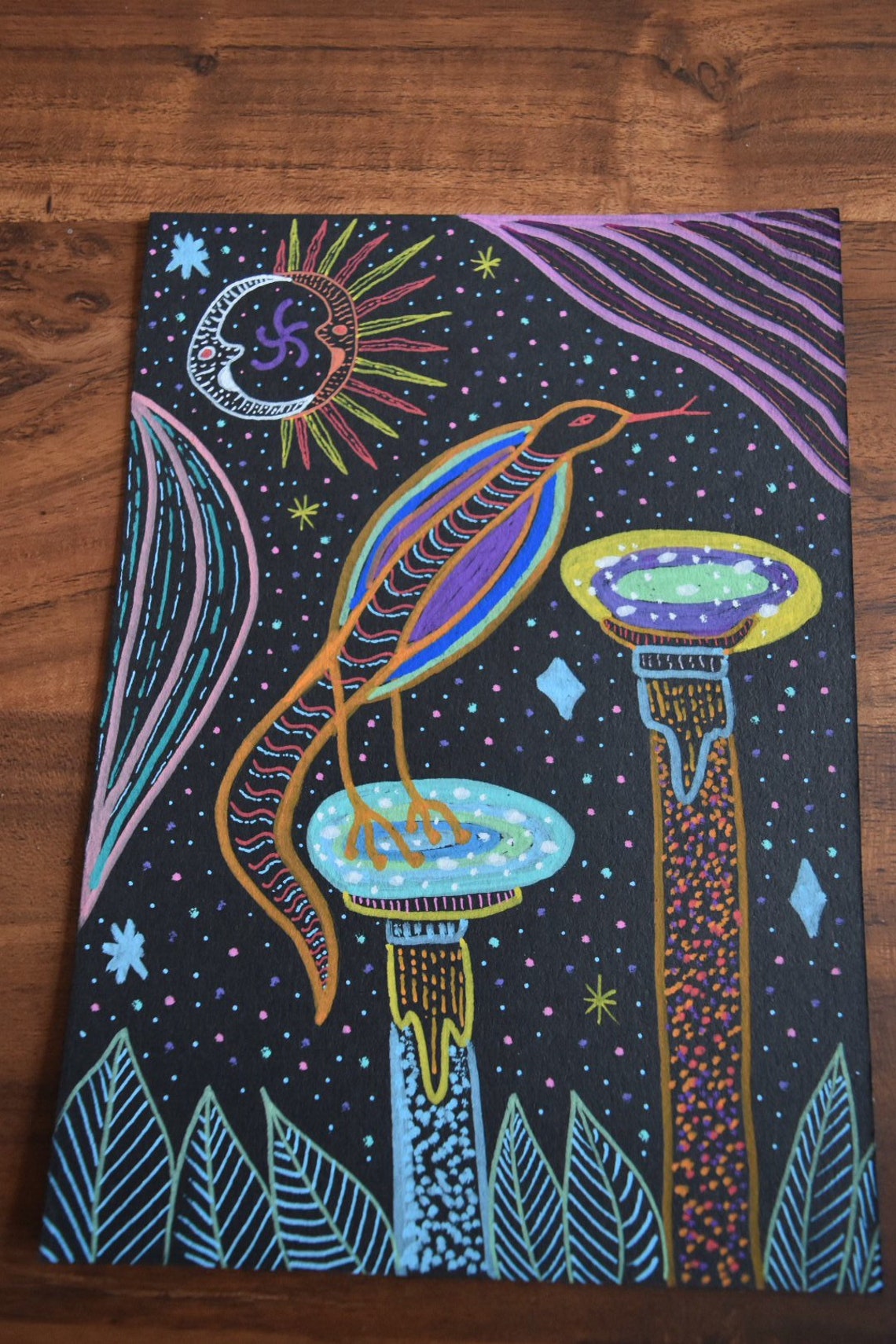 Serpent Dreams Original Painting Psychedelic Artwork - Etsy