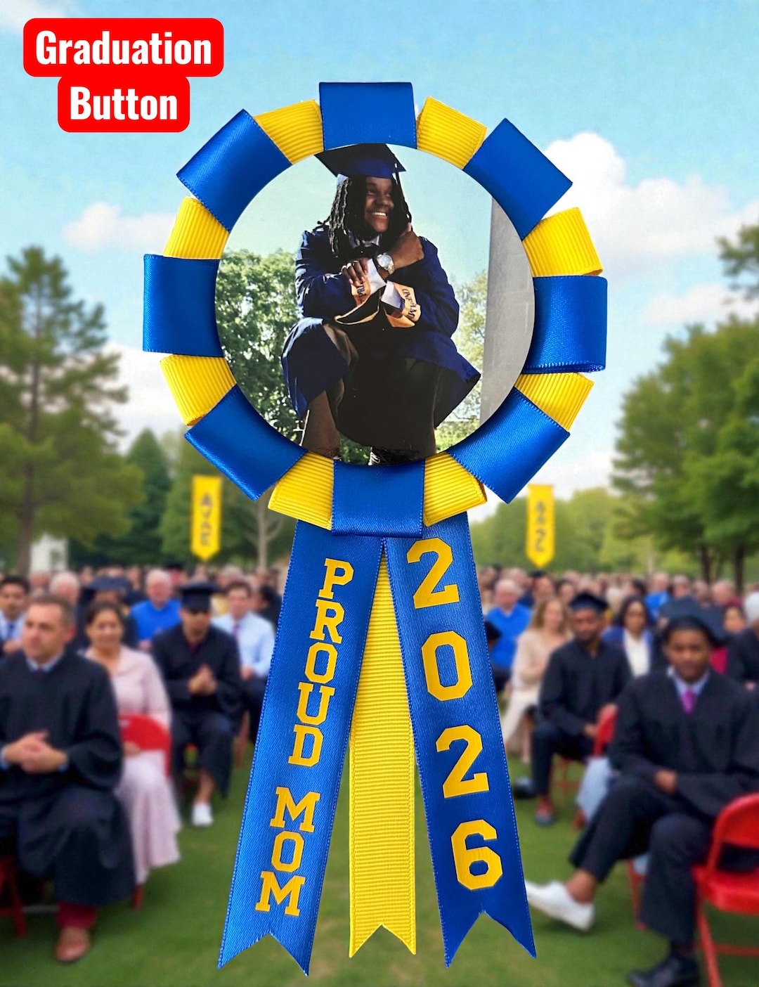 Custom Graduation Photo Button! - Etsy