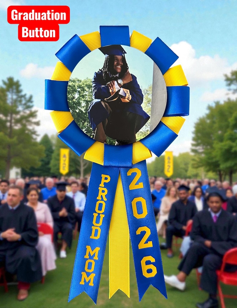 Custom Graduation Photo Button! - Etsy