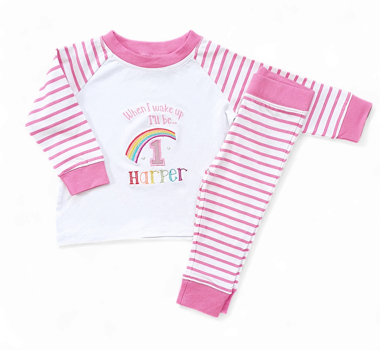 Kids Rainbow Pjs Etsy Canada