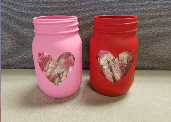 Valentine S Day Mason Jars Sold Individually Mother S Etsy