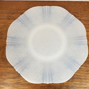 Vintage 11&quot; Depression Glass Chop Plate, American Sweetheart Monax (White) by Macbeth-Evans,  Octagon Shaped, Good Condition, Gift for her