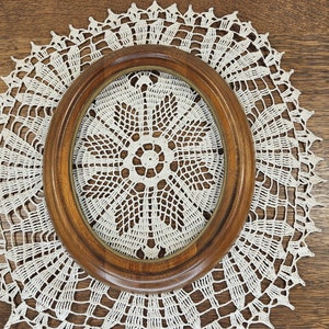 Vintage Solid Wood Oval Art Frame, 13&quot; x 11&quot; Frame, Holds a 10&quot; x 8&quot; photo, Victorian Style Decor,  Brass Detail, Gift for Her, Frame A