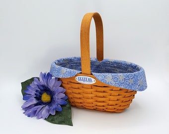 2000 Longaberger Century Celebration Cheers Basket Combo . Plastic Protector . Fabric Liner . Handmade in the USA . Gift for her