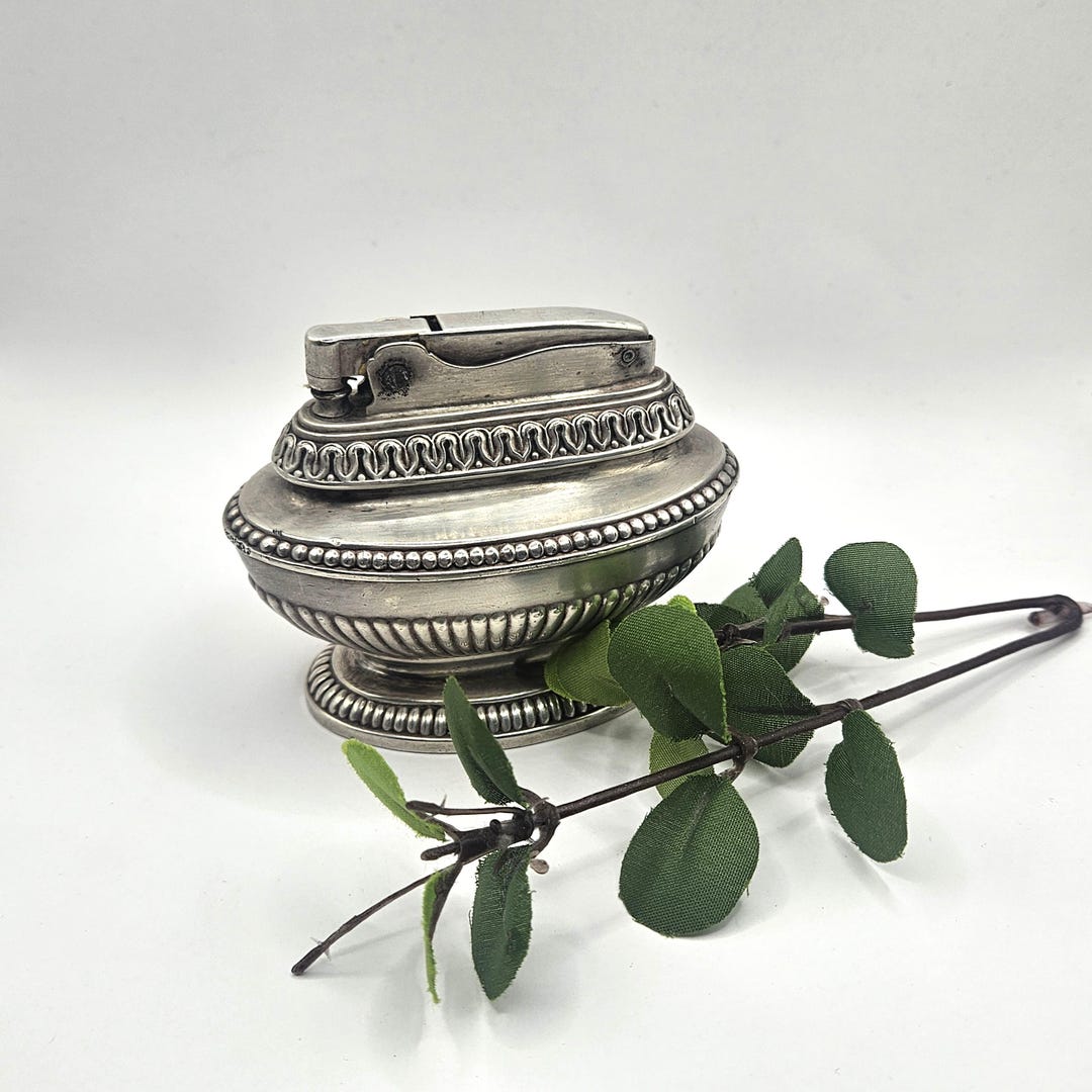 Vintage Ronson Queen Anne Silver Plated Table Lighter, Art Deco Style ...