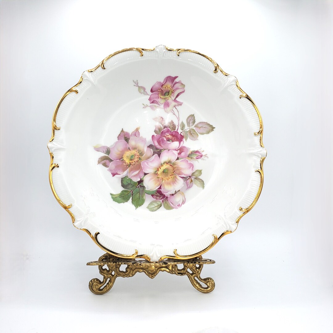 Vintage Bavaria Schumann Arzberg Germany 12" Round Plate, Wild Rose ...
