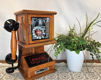 Vintage Coca-cola Light up Disc Telephone W/original Box
