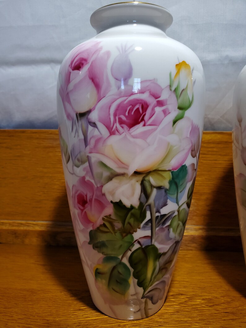 Noritake Nippon Toki Kaisha Hand Painted 8 1/4' Vase Etsy