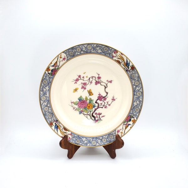 Plato de almuerzo vintage Lenox Ming Birds de 9 pulgadas: sello negro y verde, 1917-1963, 6 unidades disponibles