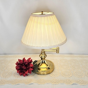 Swing Arm Brass Table Lamp - Etsy