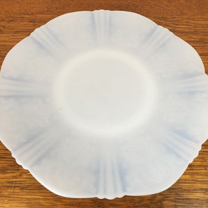 Vintage 11&quot; Depression Glass Chop Plate, American Sweetheart Monax (White) by Macbeth-Evans,  Octagon Shaped, Good Condition, Gift for her