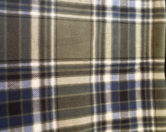 Green & Black Plaid Eddie Bauer Soft Fleece Winter Dog Coat Snood Neck Pull Over Sweater Doberman Pet Clothes Tartan Print Plaid