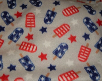 Patriotic Dog Print Fleece Dogs Coat Snood collar Doberman Red White Blue Pattern Pit Bull Patriotic Hats Great Dane Dobies PJs Popsicles